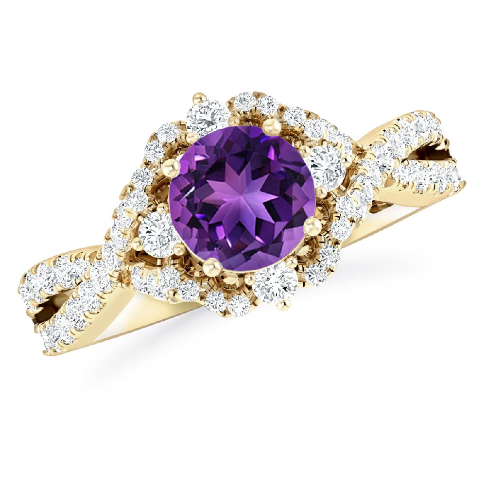 Yellow Gold - Amethyst