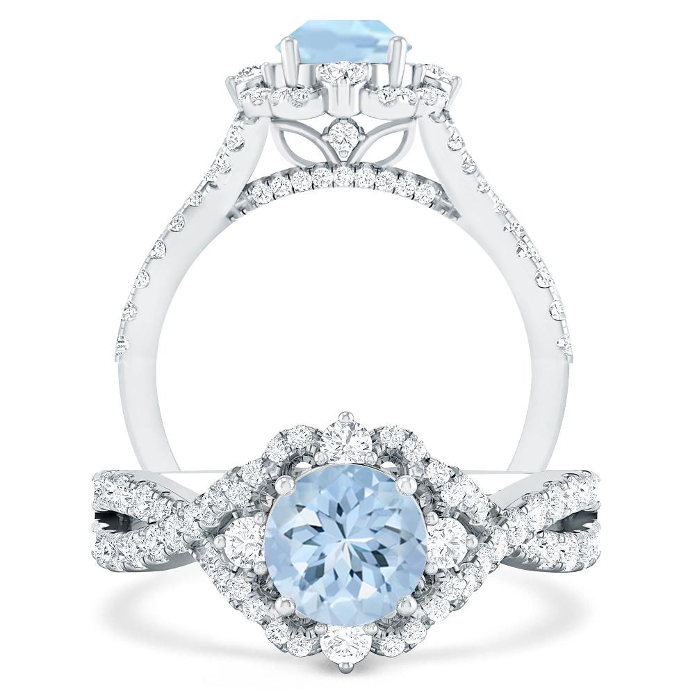 White Gold - Aquamarine