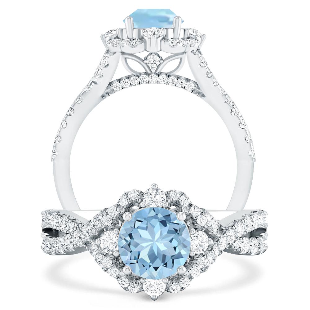 White Gold - Aquamarine