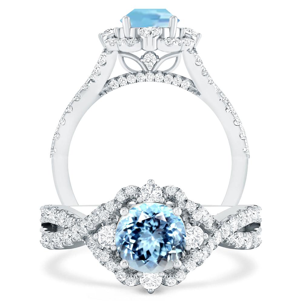 White Gold - Aquamarine