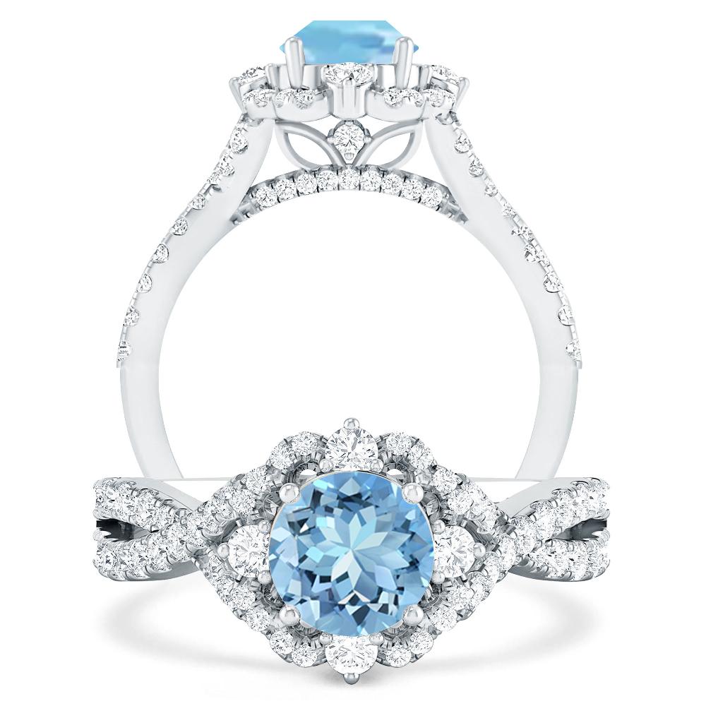 White Gold - Aquamarine