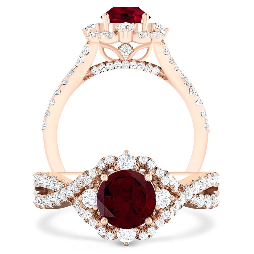 Rose Gold - Garnet