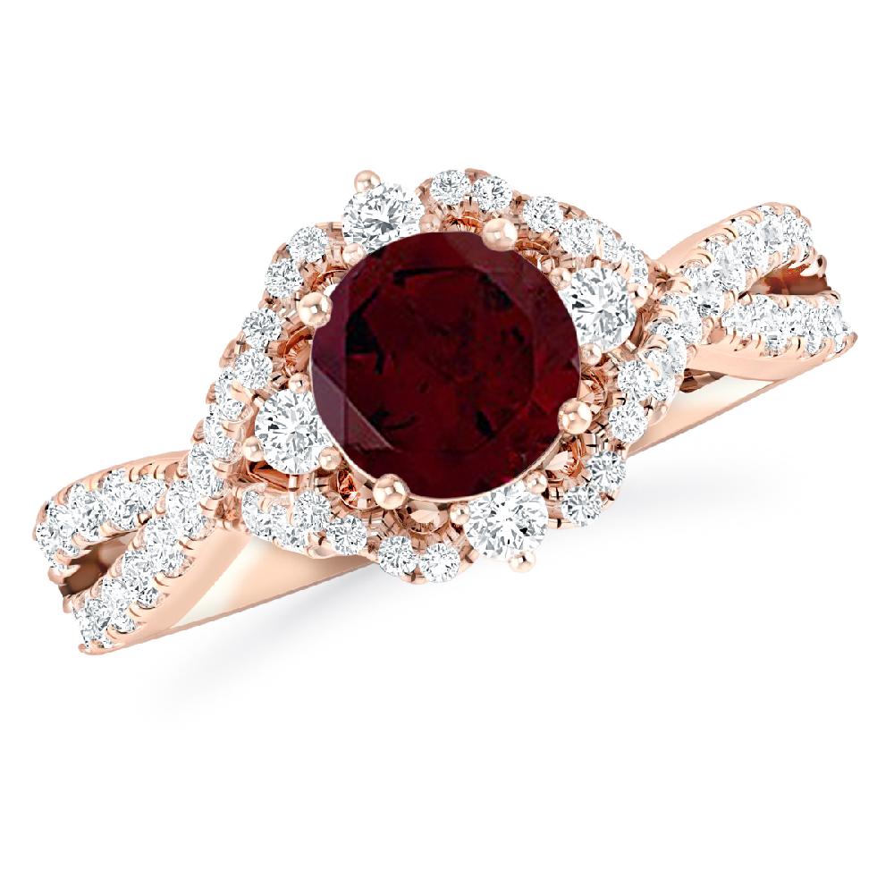 Rose Gold - Garnet