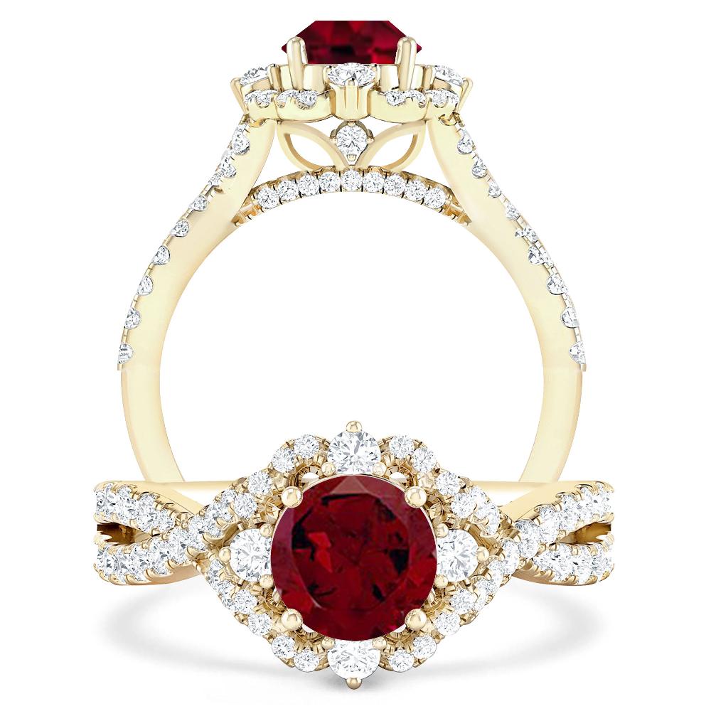 Yellow Gold - Garnet