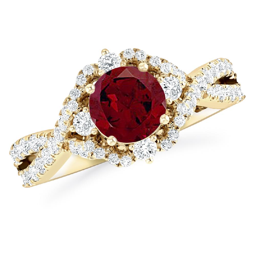 Yellow Gold - Garnet