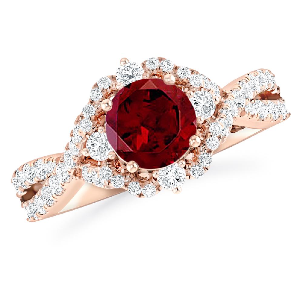 Rose Gold - Garnet