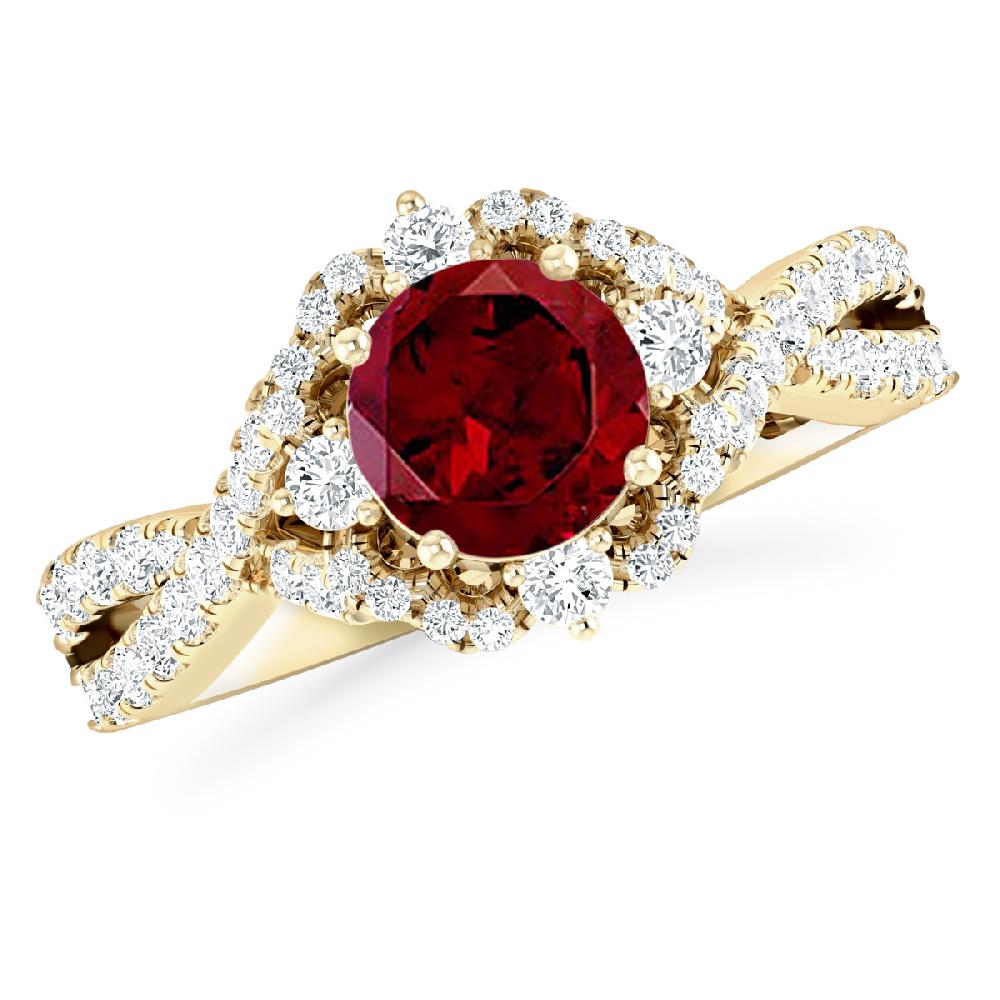 Yellow Gold - Garnet