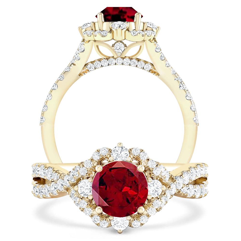 Yellow Gold - Garnet