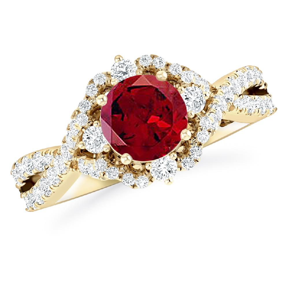 Yellow Gold - Garnet