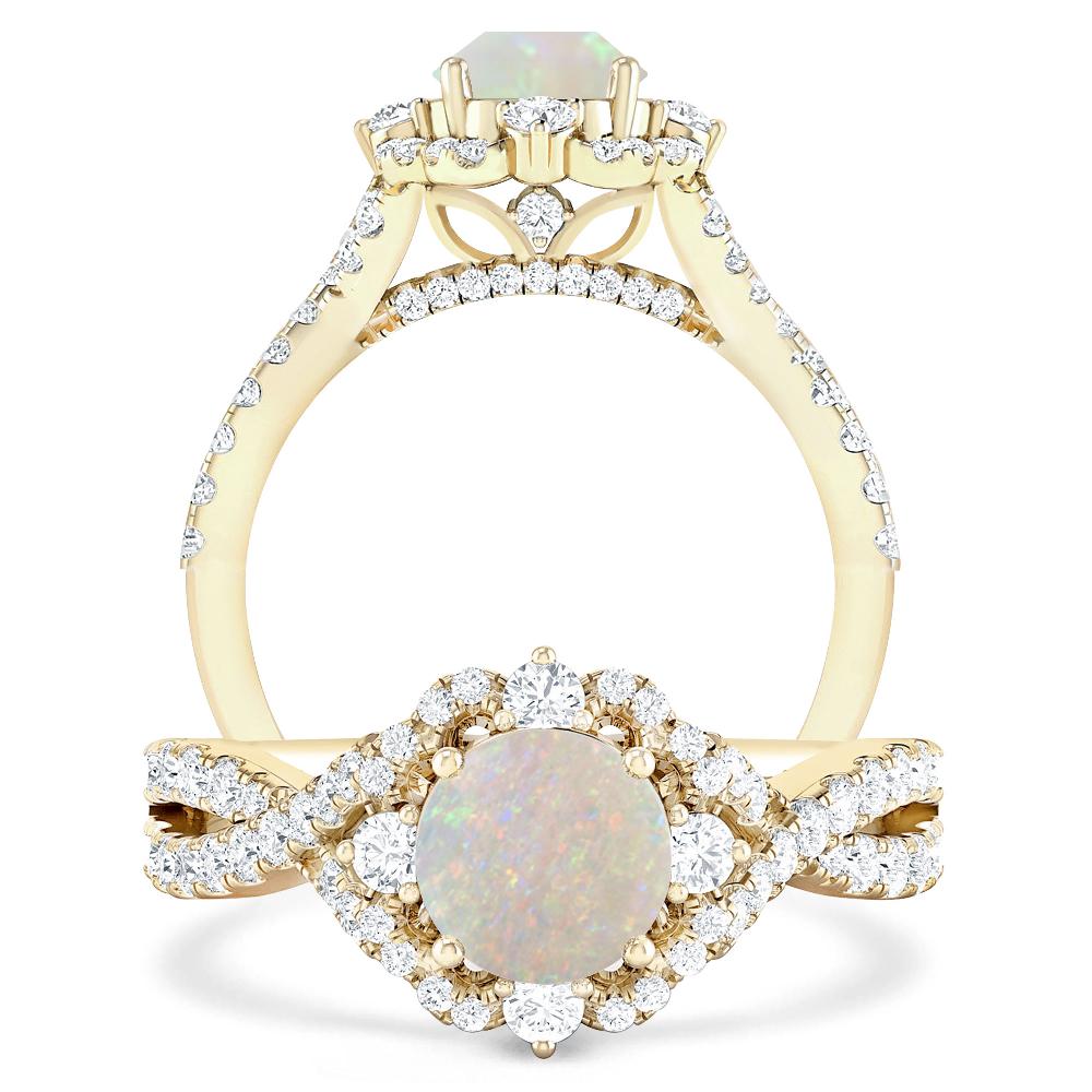 Yellow Gold - Opal