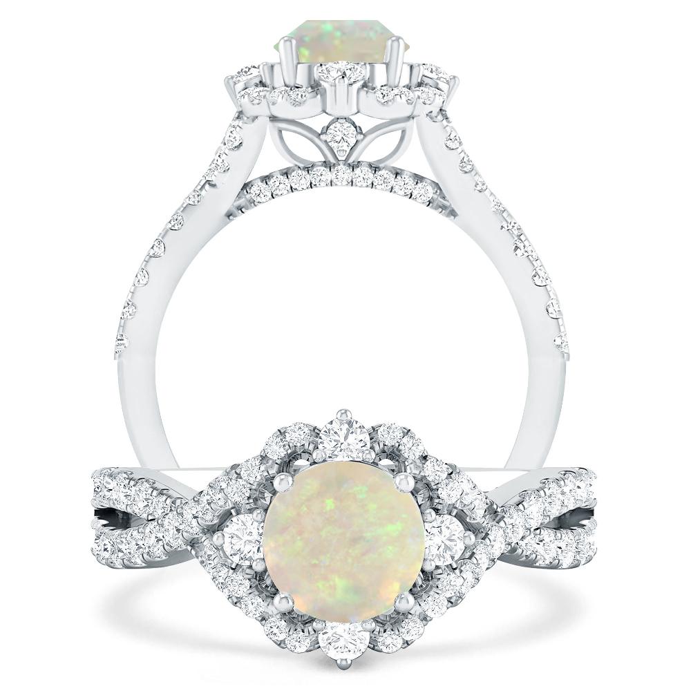 White Gold - Opal