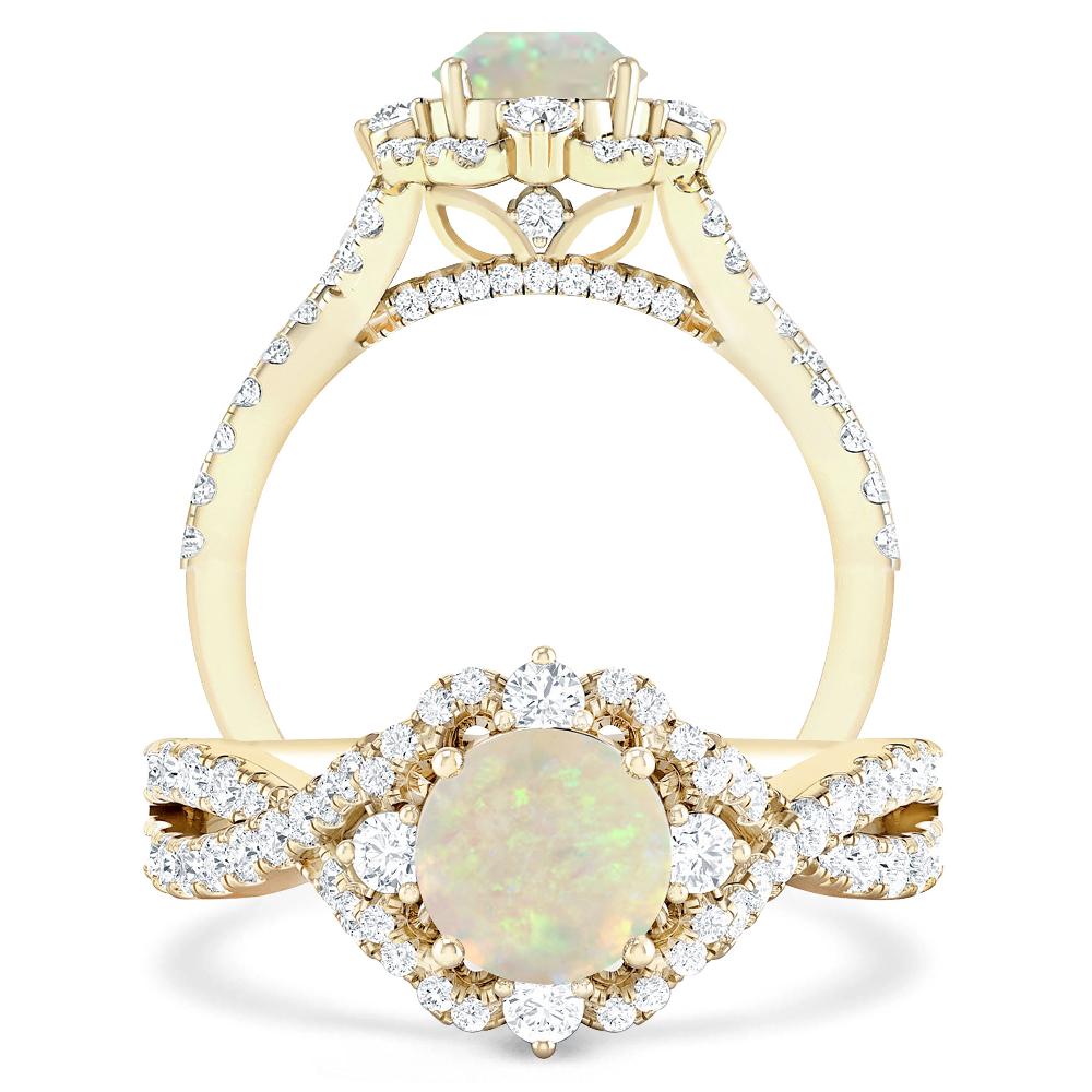 Yellow Gold - Opal