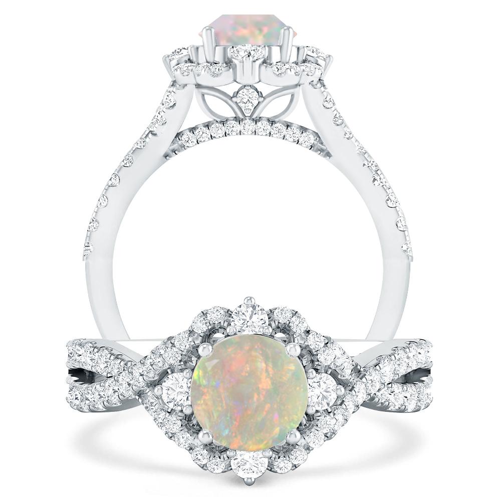 White Gold - Opal