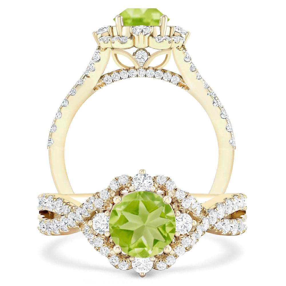 Yellow Gold - Peridot