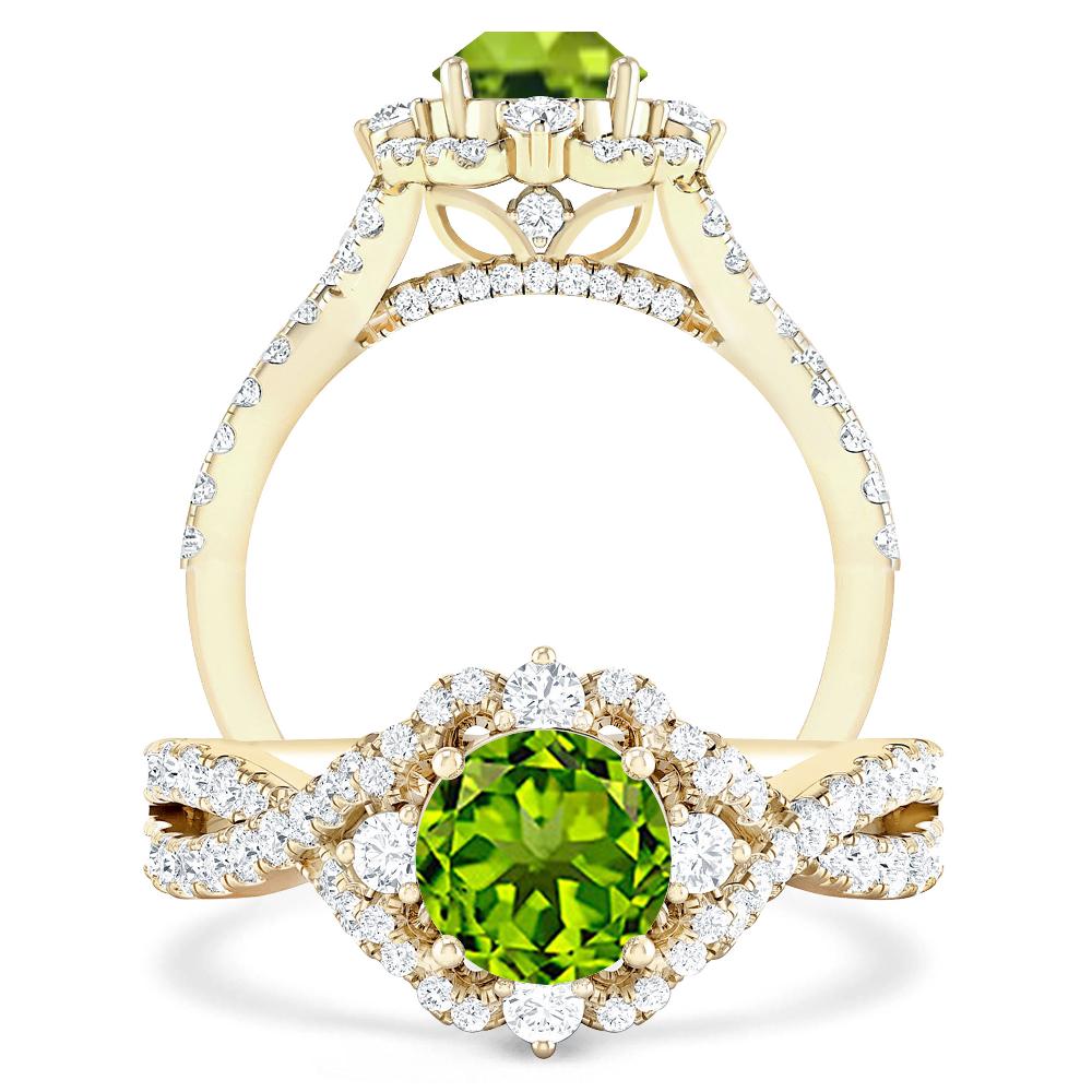 Yellow Gold - Peridot