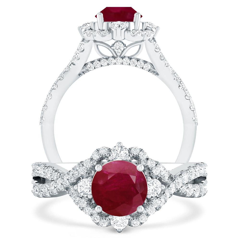 White Gold - Ruby