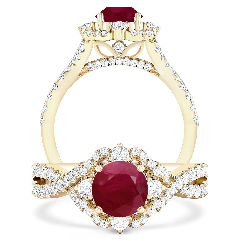 Yellow Gold - Ruby