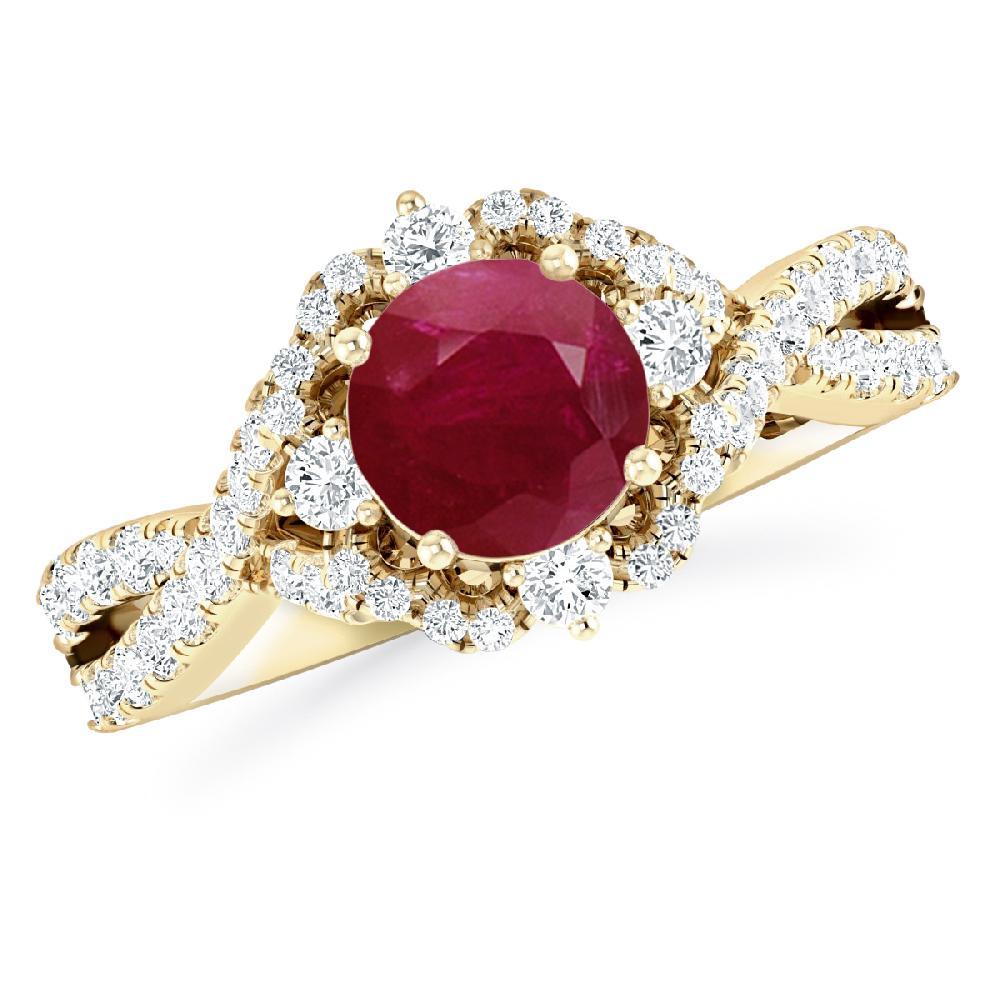 Yellow Gold - Ruby