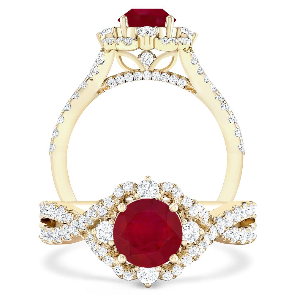 Yellow Gold - Ruby