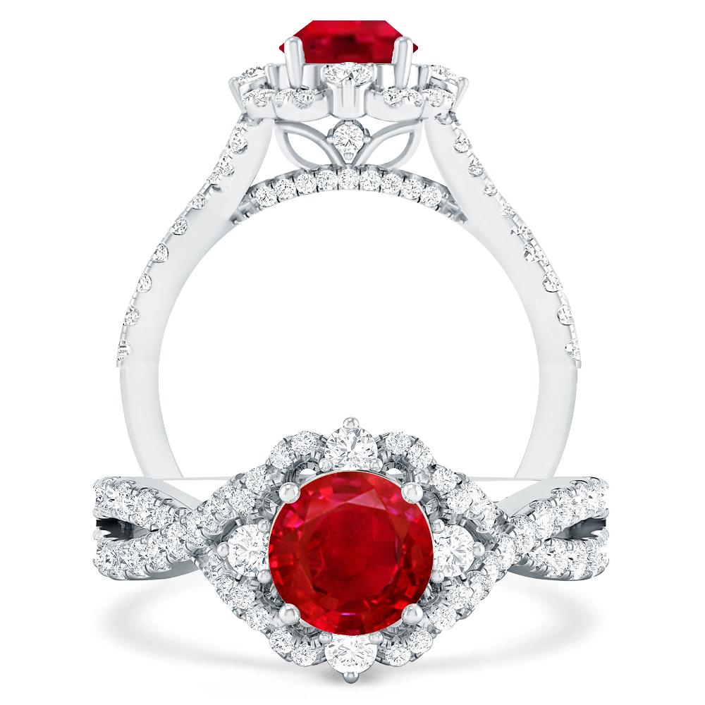 White Gold - Ruby