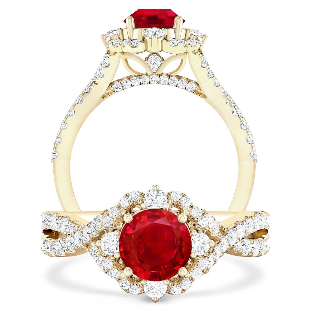 Yellow Gold - Ruby