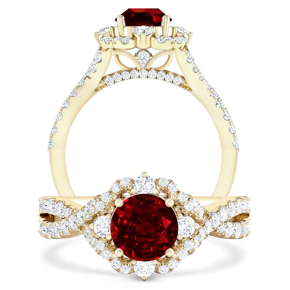 Yellow Gold - Ruby