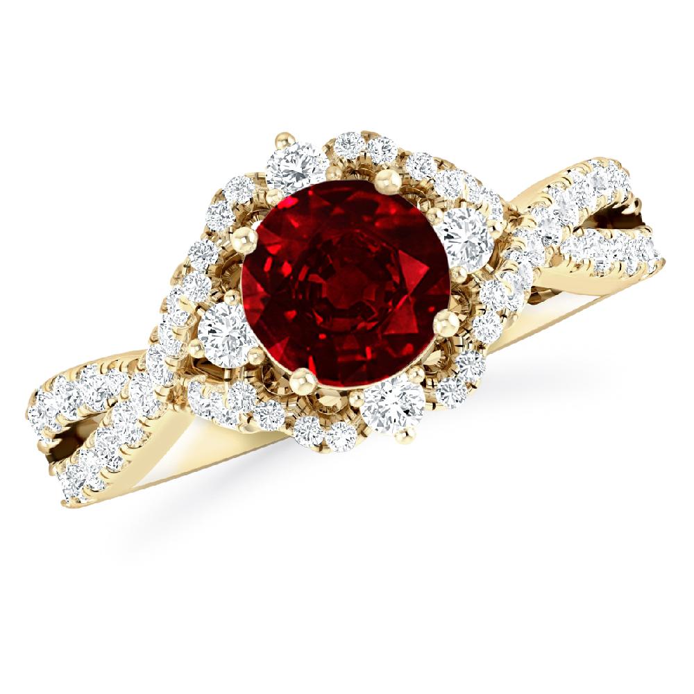 Yellow Gold - Ruby