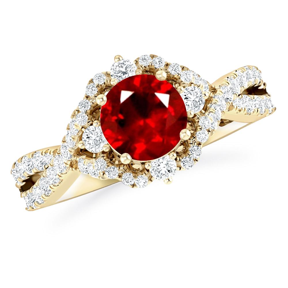 Yellow Gold - Ruby