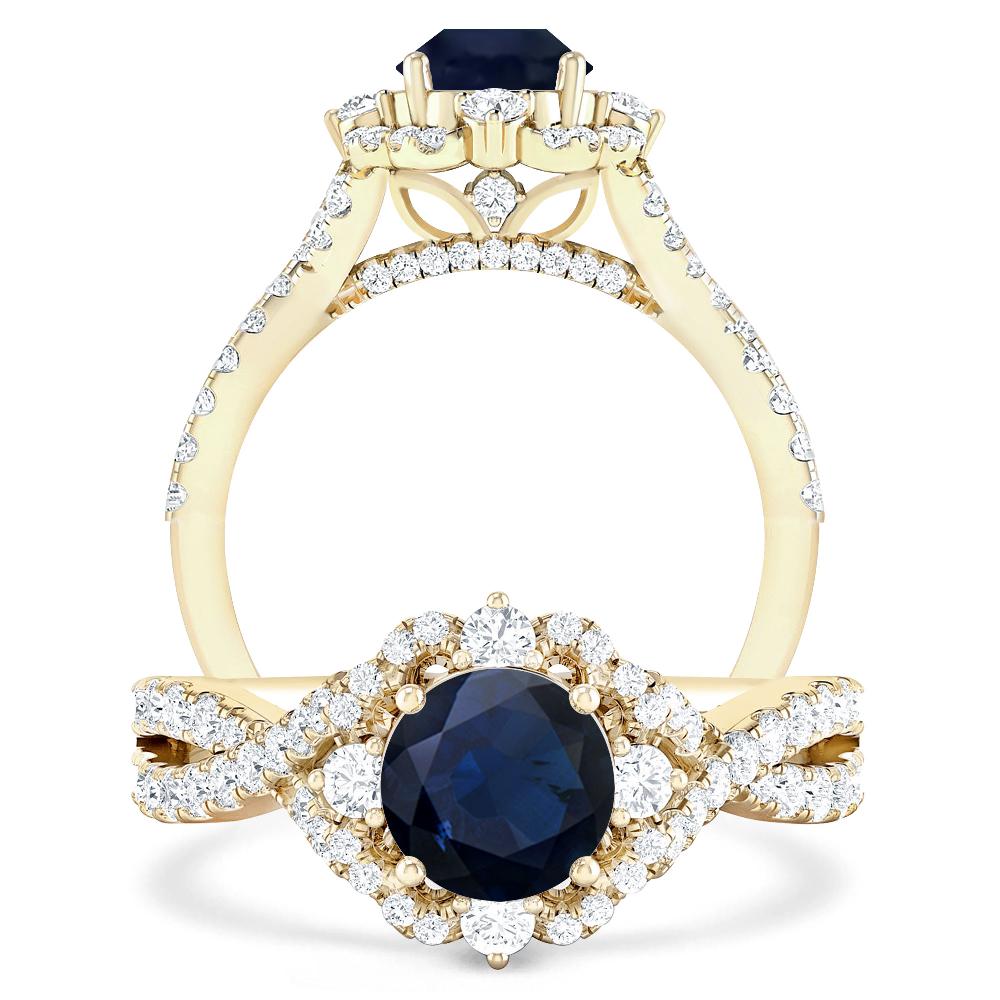 Yellow Gold - Sapphire