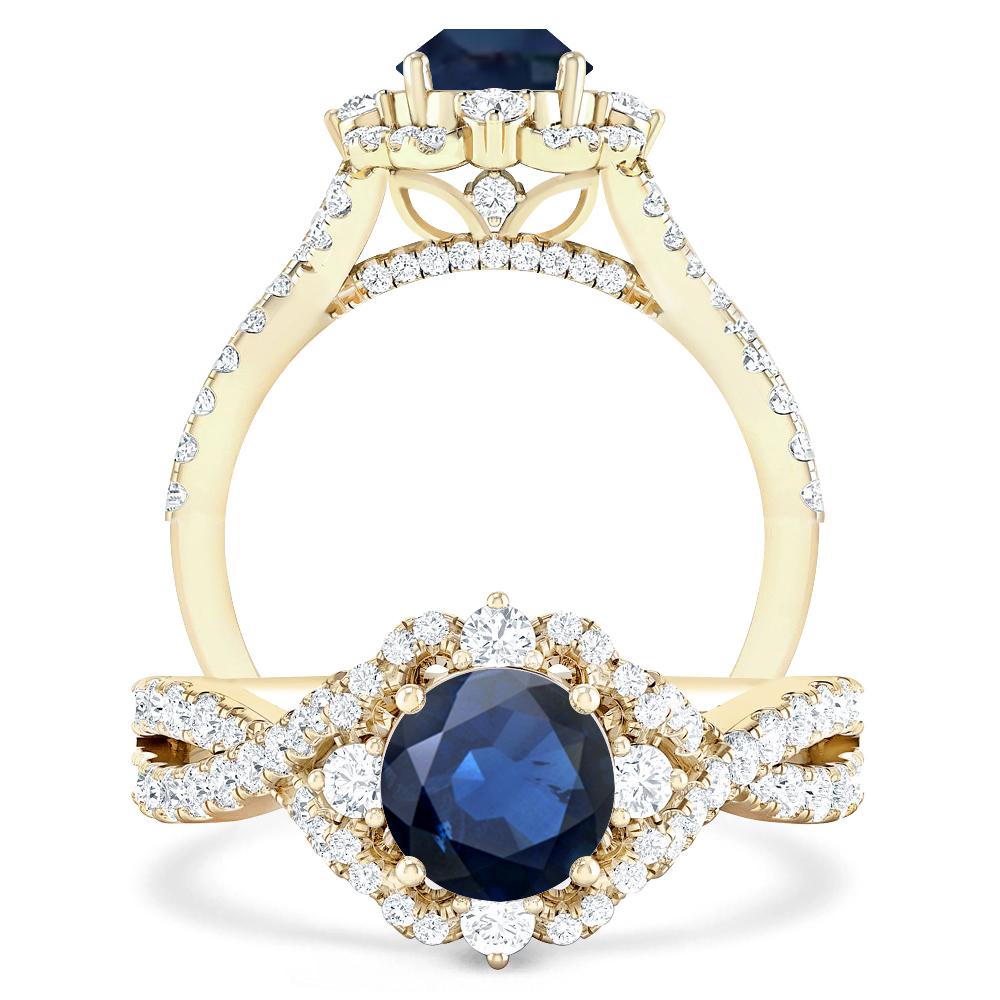 Yellow Gold - Sapphire