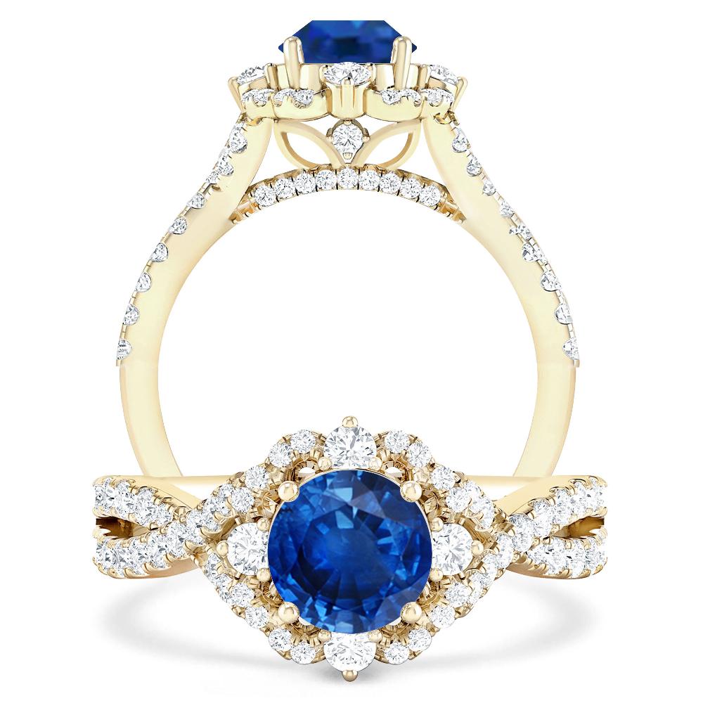 Yellow Gold - Sapphire