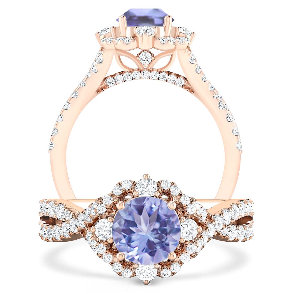 Rose Gold - Tanzanite