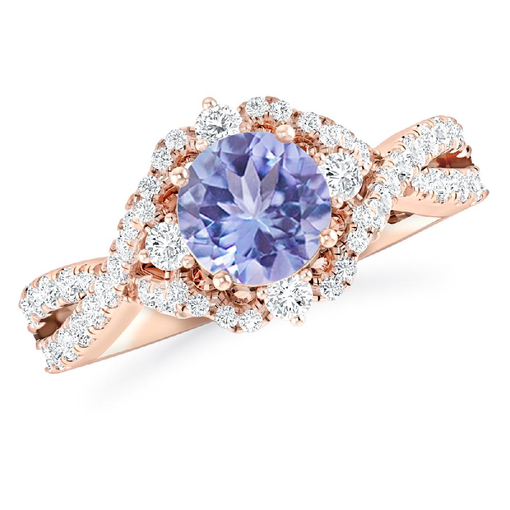 Rose Gold - Tanzanite