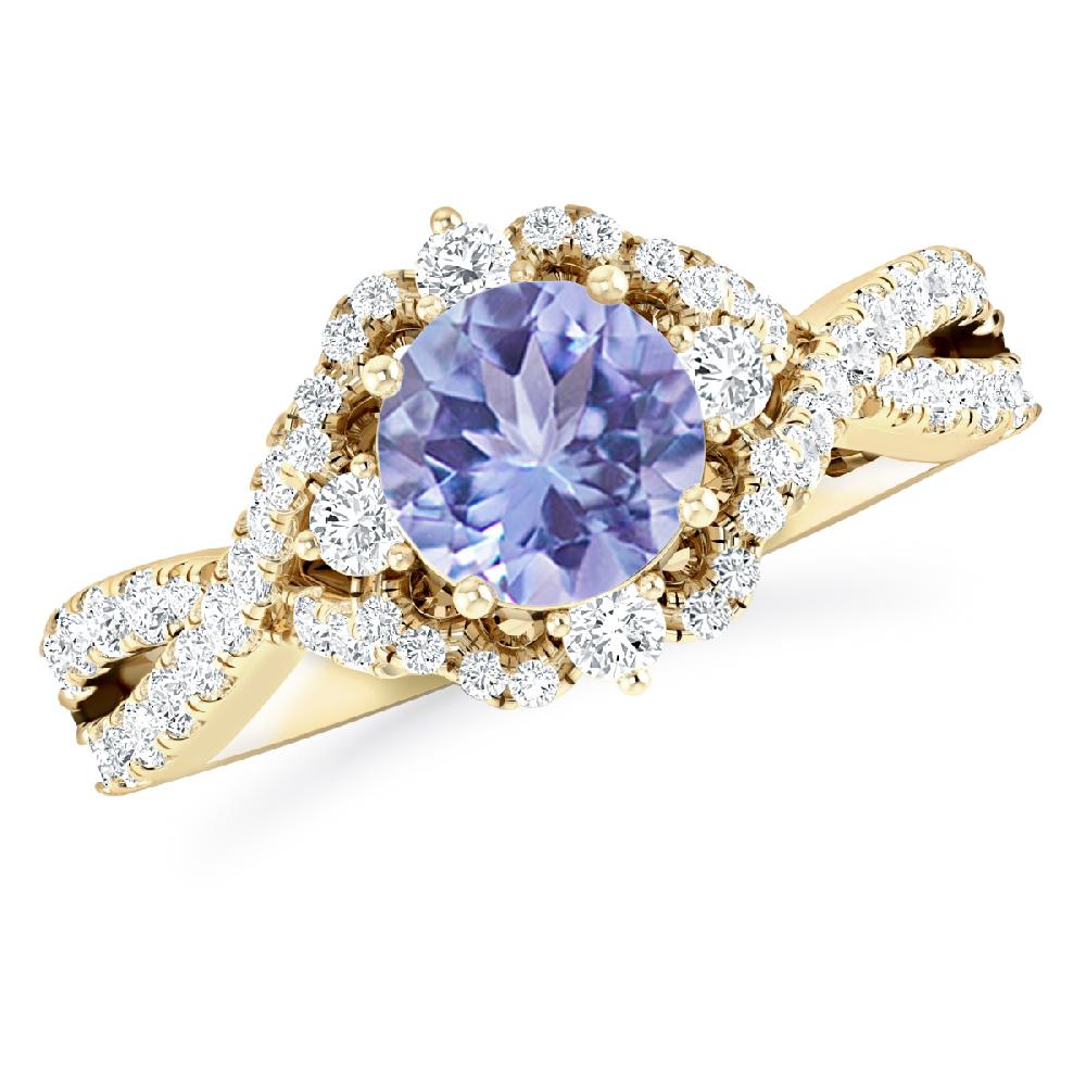 Yellow Gold - Tanzanite