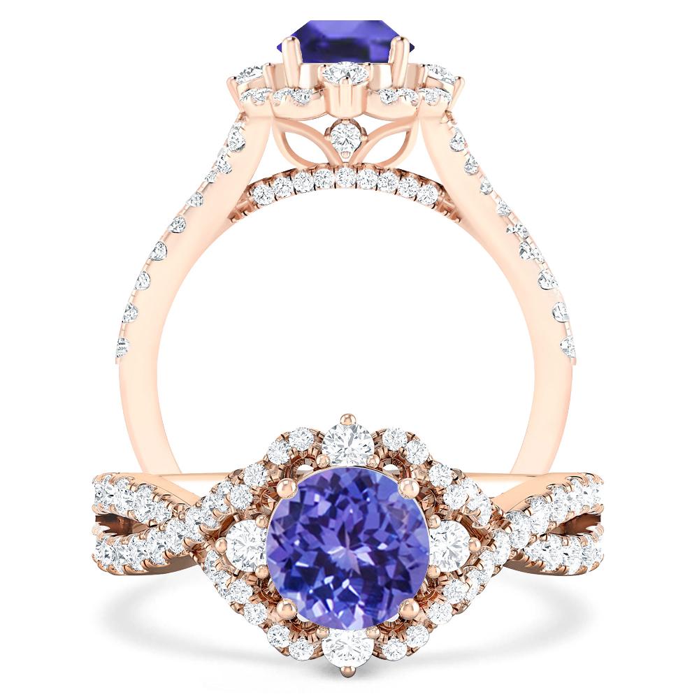 Rose Gold - Tanzanite