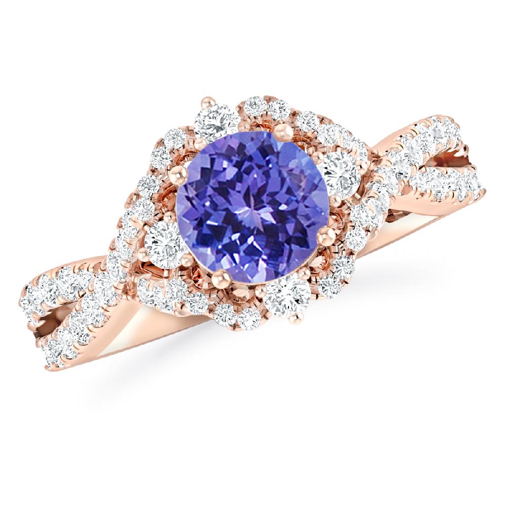 Rose Gold - Tanzanite