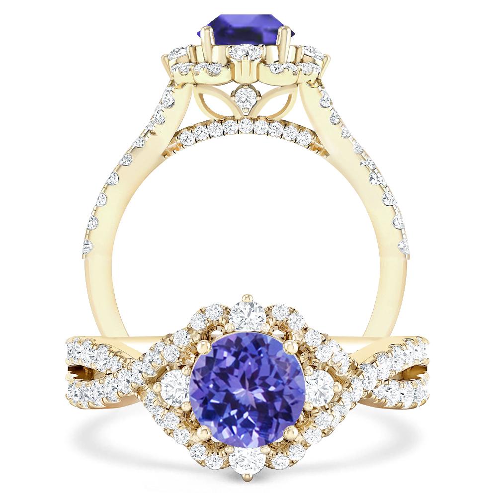 Yellow Gold - Tanzanite