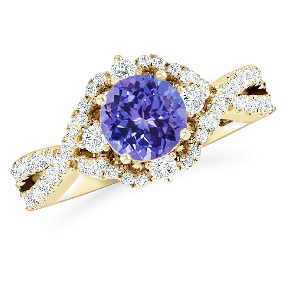 Yellow Gold - Tanzanite