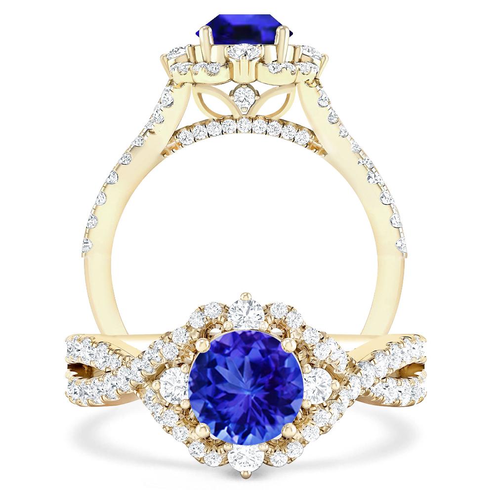 Yellow Gold - Tanzanite