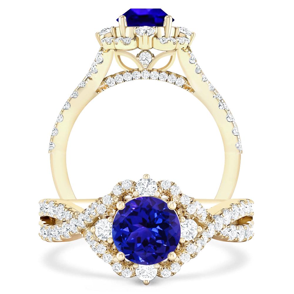 Yellow Gold - Tanzanite