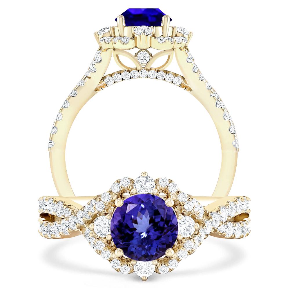 Yellow Gold - Tanzanite