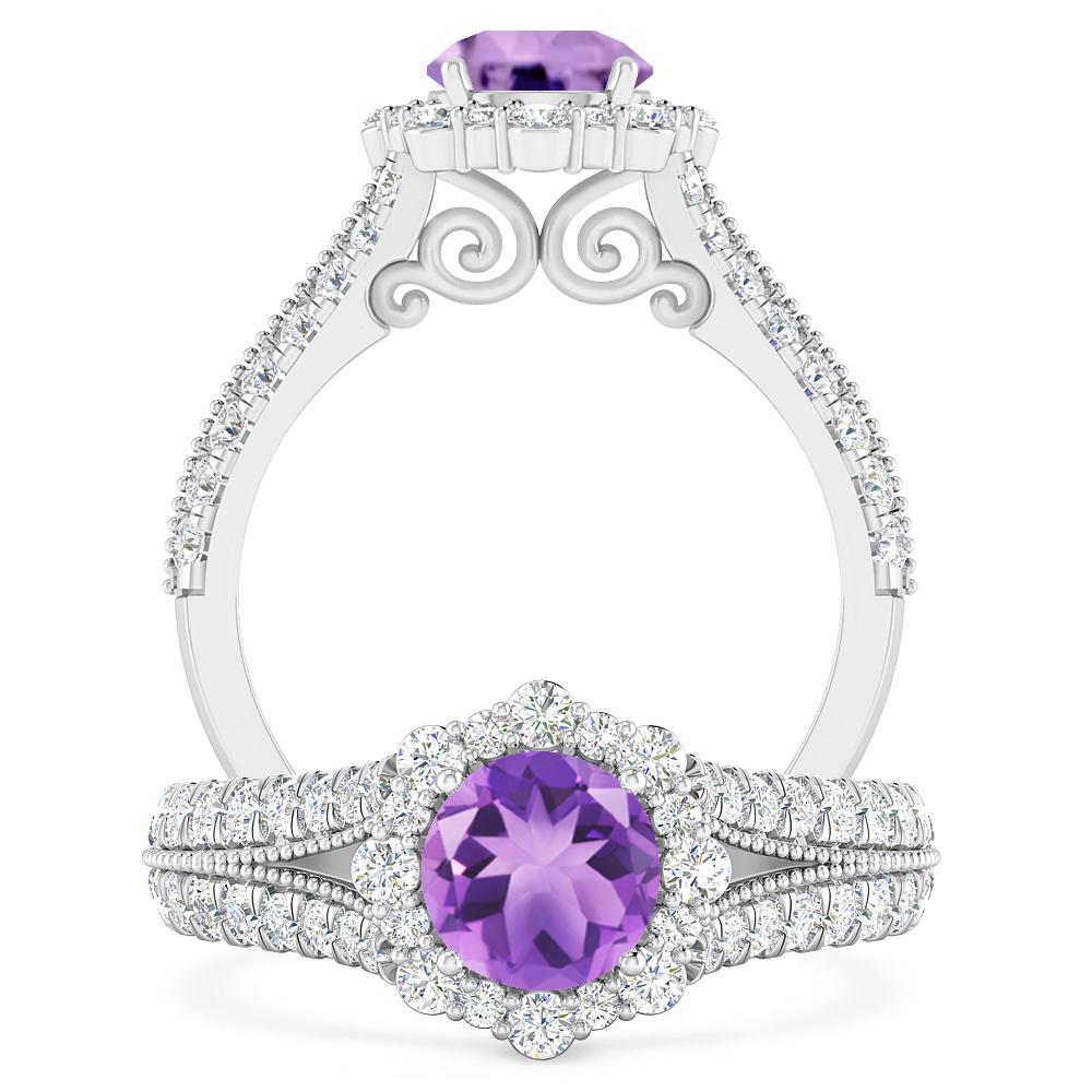 White Gold - Amethyst