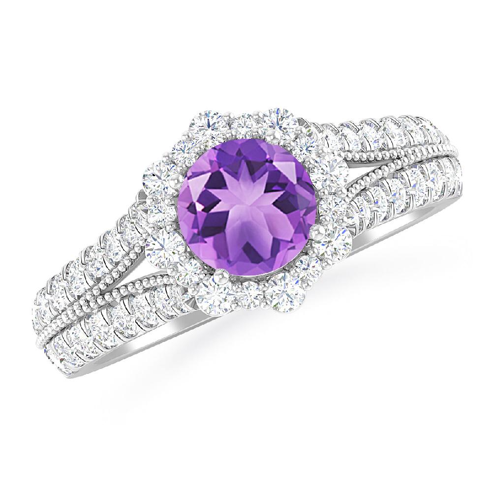 White Gold - Amethyst