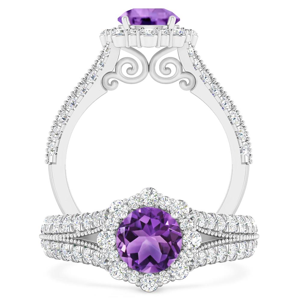 White Gold - Amethyst