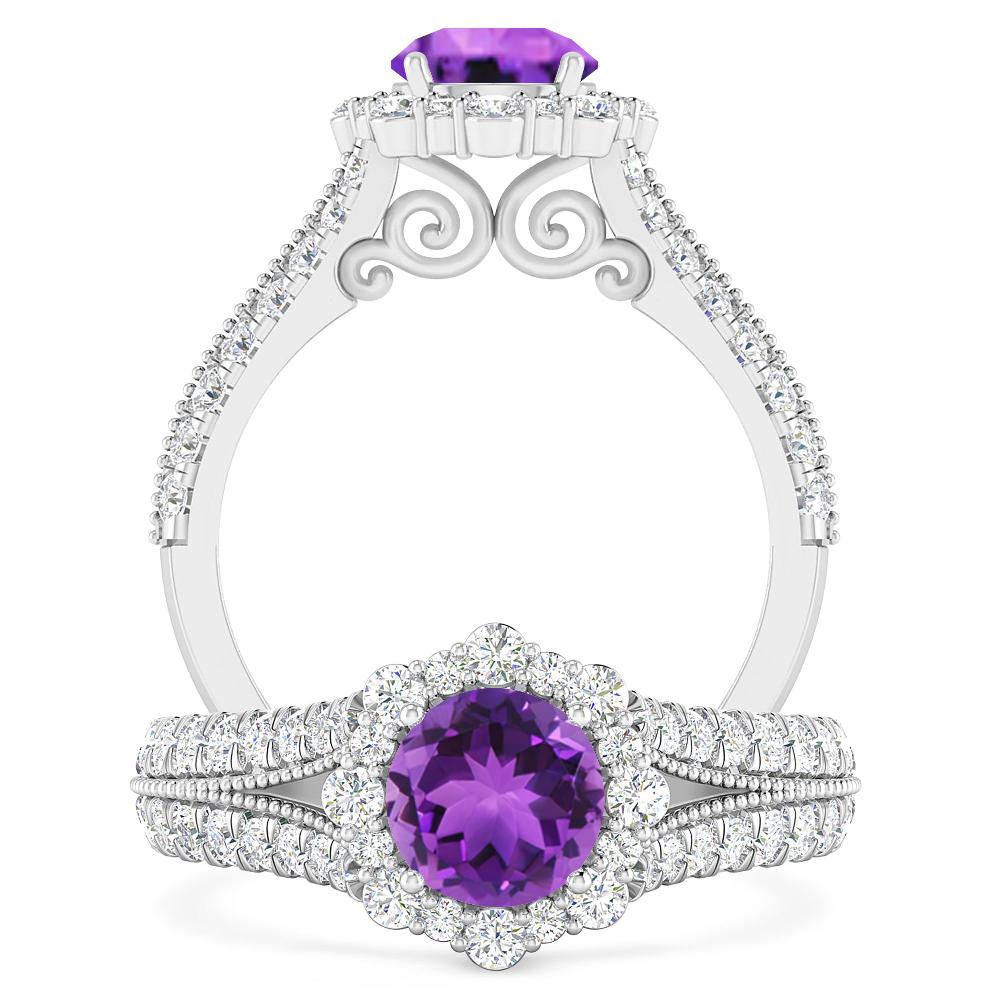 White Gold - Amethyst