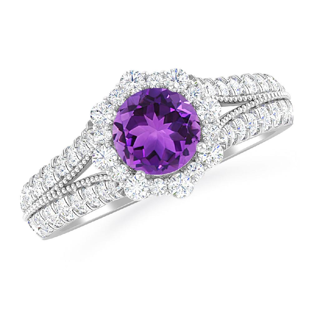 White Gold - Amethyst