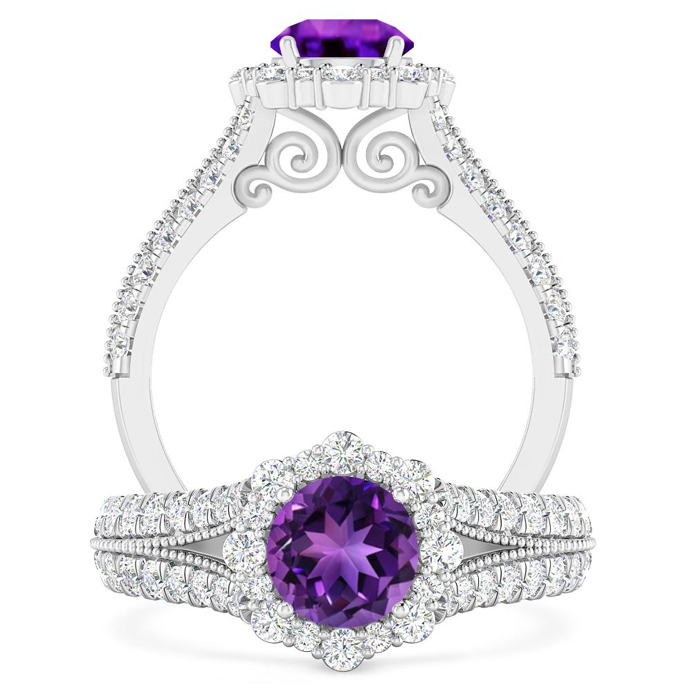 White Gold - Amethyst