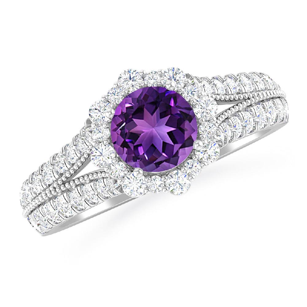 White Gold - Amethyst