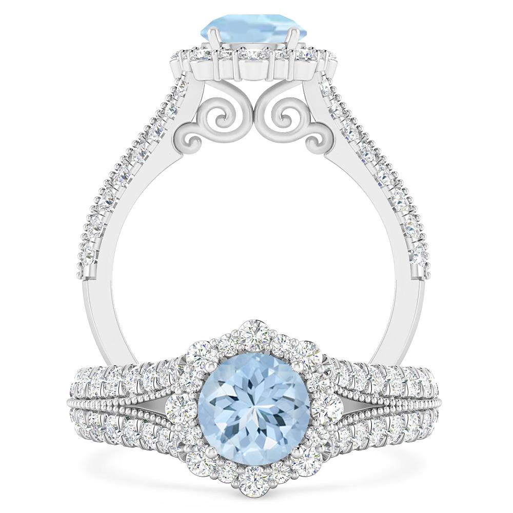 White Gold - Aquamarine