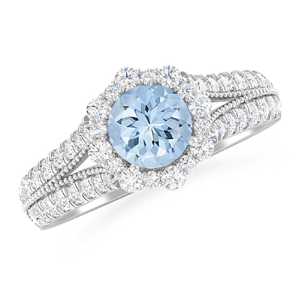 White Gold - Aquamarine